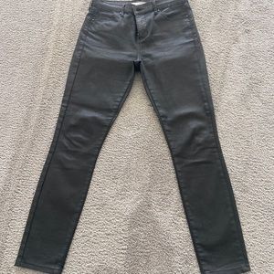 Topshop Moto Leigh Skinny Jeans Coated Black Sz 30